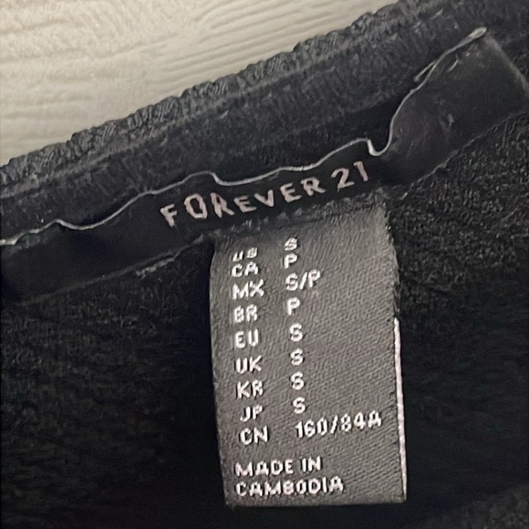 ❤️ 🆕 FOREVER 21 Elegant Black solid mini Dress Size S - Picture 4 of 5